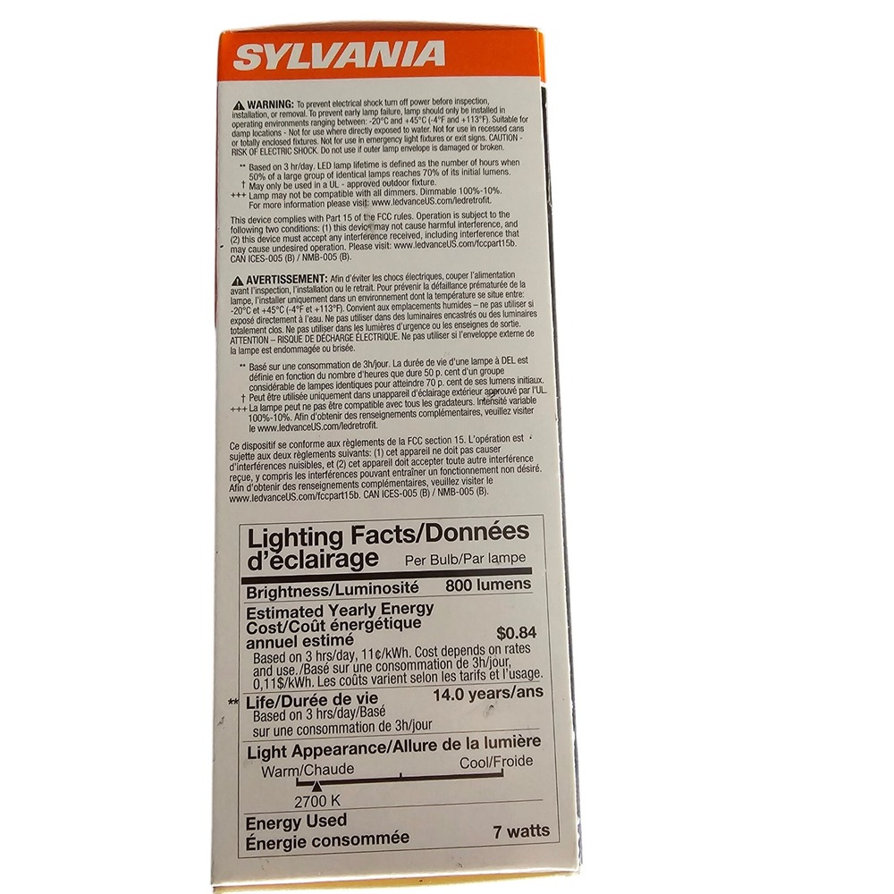 Sylvania TruWave 60W Replacement ST19 LED Bulb Soft White Dimmable Clear Glass - Picture 2 of 4